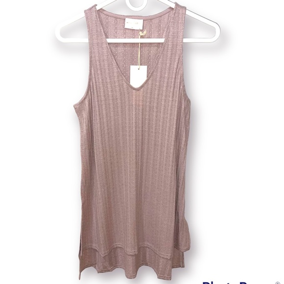 Hi-lo hem tank - mauve - Picture 5 of 7